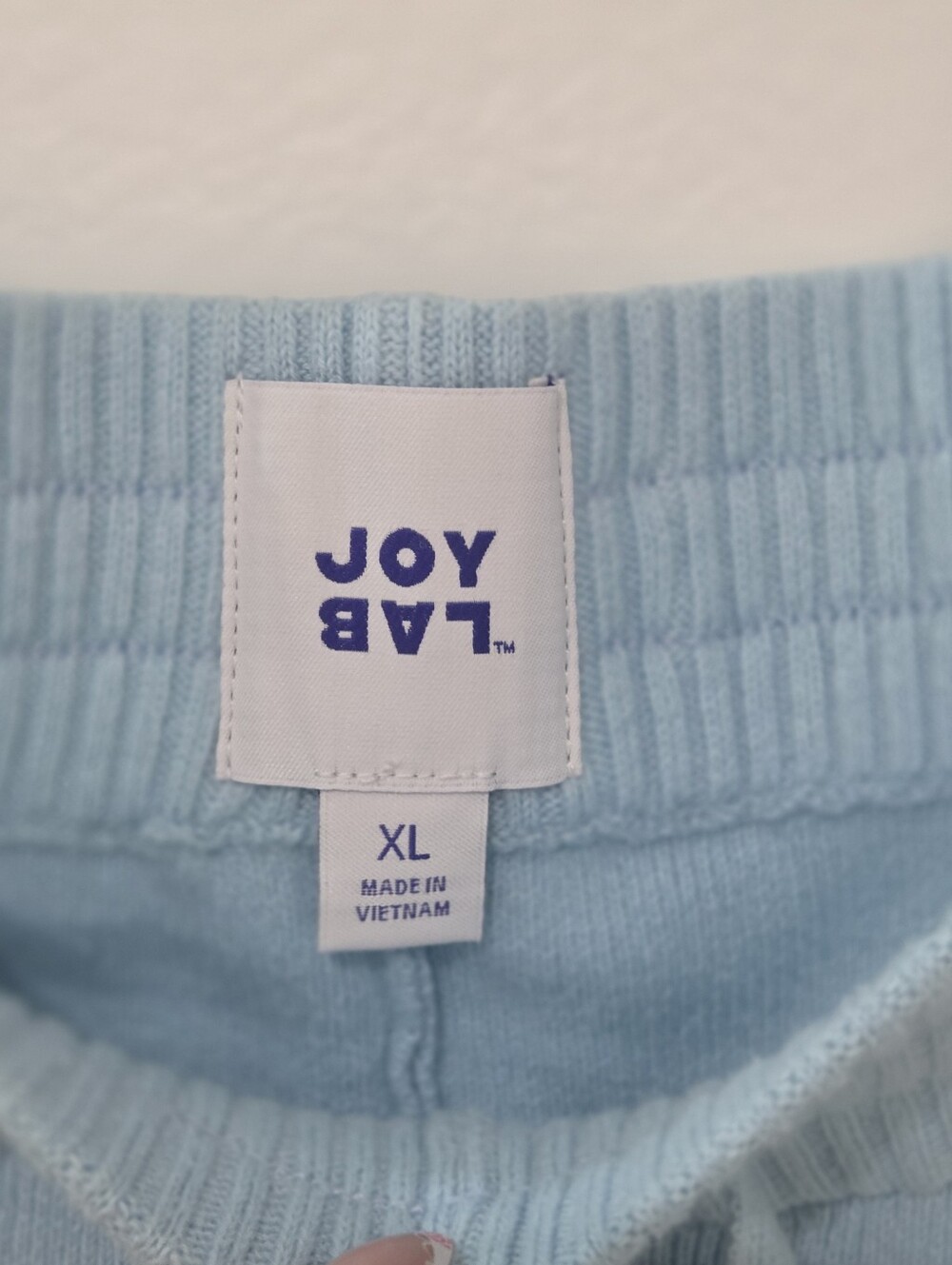 JoyLab Womens High-Rise Knit Cargo Wide Leg Pants in Cool Blue - Picture 6 of 11